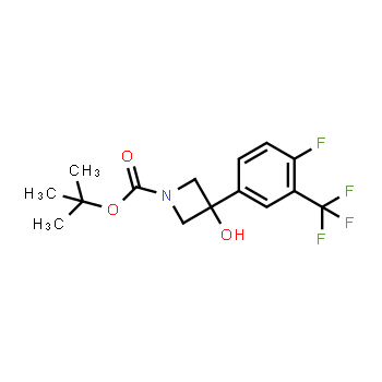 1694286-57-1 | tert-butyl 3-[4-fluoro-3-(trifluoromethyl)phenyl]-3-hydroxyazetidine-1-carboxylate