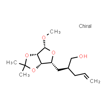 180776-29-8 | (S)-2-(((3aS,4R,6R,6aS)-6-methoxy-2,2-dimethyltetrahydrofuro[3,4-d][1,3]dioxol-4-yl)methyl)pent-4-en-1-ol