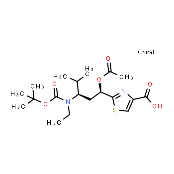 1817735-95-7 | 2-((1R,3R)-1-acetoxy-3-((tert-butoxycarbonyl)(ethyl)amino)-4-methylpentyl)thiazole-4-carboxylic acid