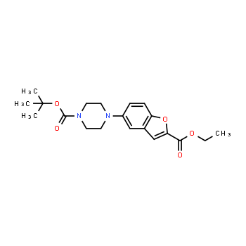 183288-43-9 | 4-(2-(ethoxycarbonyl)-5-benzofuranyl)-1-piperazinecarboxylic acid tert-butyl ester