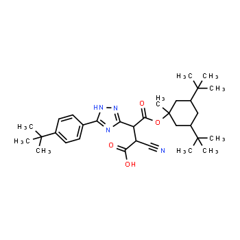 194419-31-3 | 3-[5-(4-tert-butylphenyl)-1H-1,2,4-triazol-3-yl]-2-cyano-4-[(3,5-di-tert-butyl-1-methylcyclohexyl)oxy]-4-oxobutanoic acid