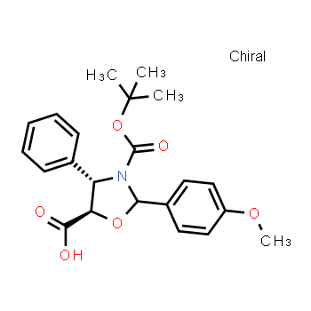 196404-55-4 | (4S,5R)-3-(tert-butoxycarbonyl)-2-(4-methoxyphenyl)-4-phenyl-1,3-oxazolidine-5-carboxylic acid