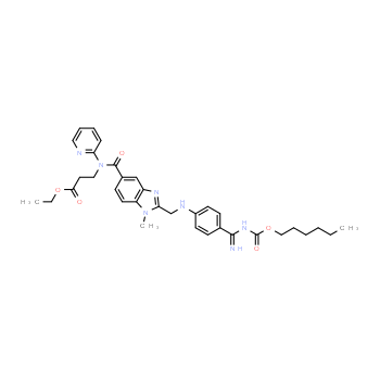 211915-06-9 | N-[2-[4-[N-(Hexyloxycarbonyl)amidino]phenylaminomethyl]-1-methyl-1H-benzimidazol-5-ylcarbonyl]-N-(2-pyridyl)-beta-alanine ethyl ester