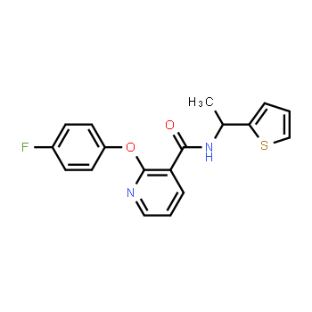 214765-91-0 | 2-(4-fluorophenoxy)-N-(1-(thiophen-2-yl)ethyl)nicotinamide