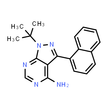 221243-82-9 | 1-(tert-butyl)-3-(naphthalen-1-yl)-1H-pyrazolo[3,4-d]pyrimidin-4-amine