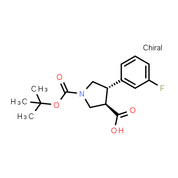 2227704-95-0 | (3R,4S)-1-[(tert-butoxy)carbonyl]-4-(3-fluorophenyl)pyrrolidine-3-carboxylic acid