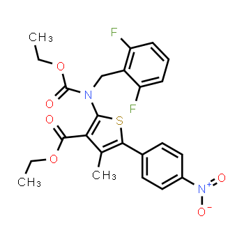 308831-94-9 | ethyl 2-((2,6-difluorobenzyl)(ethoxycarbonyl)amino)-4-methyl-5-(4-nitrophenyl)thiophene-3-carboxylate