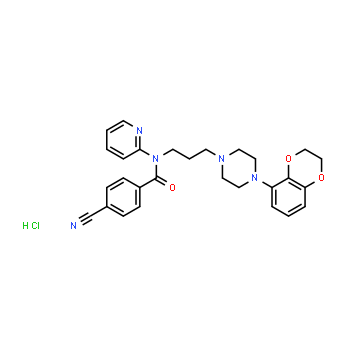 434283-16-6 | 4-cyano-N-(3-(4-(2,3-dihydrobenzo[b][1,4]dioxin-5-yl)piperazin-1-yl)propyl)-N-(pyridin-2-yl)benzamide hydrochloride