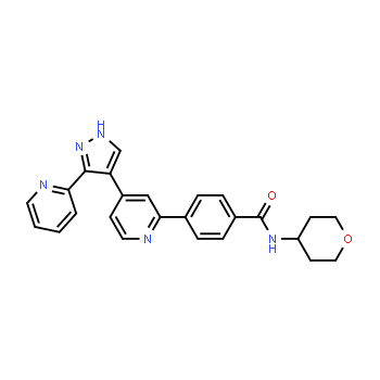 452342-67-5 | 4-(4-(3-(pyridin-2-yl)-1H-pyrazol-4-yl)pyridin-2-yl)-N-(tetrahydro-2H-pyran-4-yl)benzamide