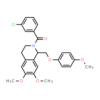 486427-17-2 | (3-chlorophenyl)(6,7-dimethoxy-1-((4-methoxyphenoxy)methyl)-3,4-dihydroisoquinolin-2(1H)-yl)methanone