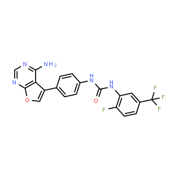 501693-48-7 | 3-(4-{4-aminofuro[2,3-d]pyrimidin-5-yl}phenyl)-1-[2-fluoro-5-(trifluoromethyl)phenyl]urea