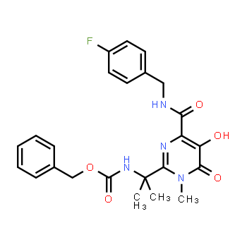 518048-02-7 | Benzyl 2-(4-(4-fluorobenzylcarbamoyl)-5-hydroxy-1-methyl-6-oxo-1,6-dihydropyrimidin-2-yl)propan-2-ylcarbamate