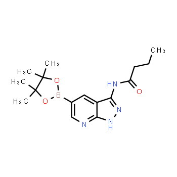 557112-47-7 | N-(5-(4,4,5,5-tetramethyl-1,3,2-dioxaborolan-2-yl)-1H-pyrazolo[3,4-b]pyridin-3-yl)butyramide