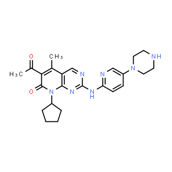 571190-30-2 | 6-acetyl-8-cyclopentyl-5-methyl-2-[(5-piperazin-1-ylpyridin-2-yl)amino]pyrido[2,3-d]pyrimidin-7(8H)-one