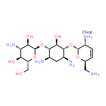 63770-47-8 | (2S,3R,4S,5S,6R)-4-amino-2-(((1S,2S,3R,4S,6R)-4,6-diamino-3-(((2R,3R,6S)-3-amino-6-(aminomethyl)-3,6-dihydro-2H-pyran-2-yl)oxy)-2-hydroxycyclohexyl)oxy)-6-(hydroxymethyl)tetrahydro-2H-pyran-3,5-diol