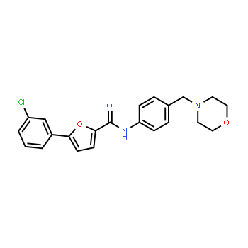 638156-11-3 | 5-(3-chlorophenyl)-N-(4-(morpholinomethyl)phenyl)furan-2-carboxamide