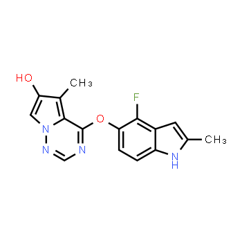 649735-41-1 | 4-[(4-fluoro-2-methyl-1h-indol-5-yl)oxy]-5-methylpyrrolo[2,1-f][1,2,4]triazin-6-ol