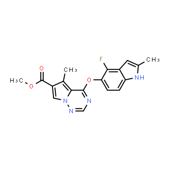 649736-29-8 | methyl 4-[(4-fluoro-2-methyl-1h-indol-5-yl)oxy]-5-methylpyrrolo[2,1-f][1,2,4]triazine-6-carboxylate