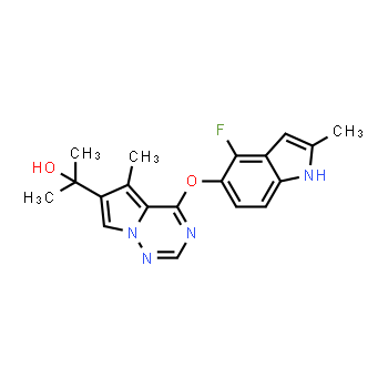 649736-30-1 | 2-{4-[(4-fluoro-2-methyl-1h-indol-5-yl)oxy]-5-methylpyrrolo[2,1-f][1,2,4]triazine-6-yl}-2-propanol