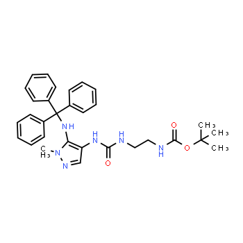 689293-69-4 | tert-butyl [2-({[1-methyl-5-(tritylamino)-1H-pyrazol-4-yl]carbamoyl}amino)ethyl]carbamate