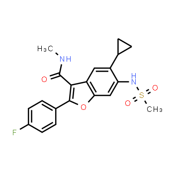 691856-35-6 | 5-cyclopropyl-2-(4-fluorophenyl)-6-methanesulfonamido-N-methyl-1-benzofuran-3-carboxamide