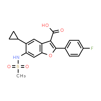 691857-54-2 | 5-cyclopropyl-2-(4-fluorophenyl)-6-methanesulfonamido-1-benzofuran-3-carboxylic acid