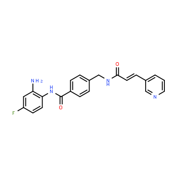 743438-44-0 | (E)-N-(2-amino-4-fluorophenyl)-4-((3-(pyridin-3-yl)acrylamido)methyl)benzamide