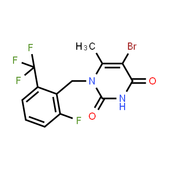 830346-48-0 | 5-bromo-1-{[2-fluoro-6-(trifluoromethyl)phenyl]methyl}-6-methyl-1,2,3,4-tetrahydropyrimidine-2,4-dione