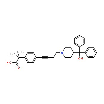 832088-68-3 | 4-[4-[4-(HydroxydiphenylMethyl)-1-piperidinyl]-1-butyn-1-yl]-α,α-diMethyl-benzeneacetic Acid