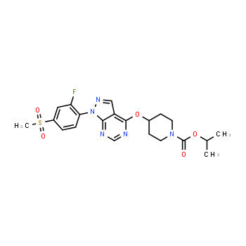 832714-46-2 | isopropyl 4-((1-(2-fluoro-4-(methylsulfonyl)phenyl)-1H-pyrazolo[3,4-d]pyrimidin-4-yl)oxy)piperidine-1-carboxylate