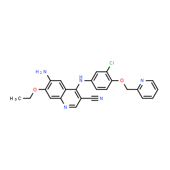 848139-78-6 | 6-amino-4-[3-chloro-4-(2-pyridylmethoxy)anilino]-7-ethoxy-quinoline-3-carbonitrile