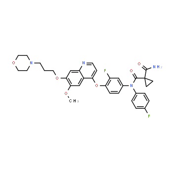 849217-64-7 | N-(3-fluoro-4-((6-methoxy-7-(3-morpholinopropoxy)quinolin-4-yl)oxy)phenyl)-N-(4-fluorophenyl)cyclopropane-1,1-dicarboxamide