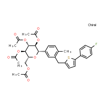 866607-35-4 | (2R,3R,4R,5S,6S)-2-(acetoxymethyl)-6-(3-((5-(4-fluorophenyl)thiophen-2-yl)methyl)-4-methylphenyl)tetrahydro-2H-pyran-3,4,5-triyl triacetate