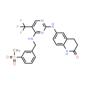 869288-64-2 | 6-((4-((3-(methylsulfonyl)benzyl)amino)-5-(trifluoromethyl)pyrimidin-2-yl)amino)-3,4-dihydroquinolin-2(1H)-one