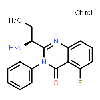 870281-86-0 | 2-[(1S)-1-aminopropyl]-5-fluoro-3-phenyl-3,4-dihydroquinazolin-4-one