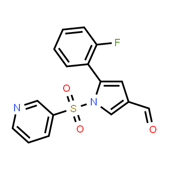 881677-11-8 | 5-(2-fluorophenyl)-1-(pyridine-3-sulfonyl)-1H-pyrrole-3-carbaldehyde