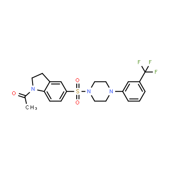 901260-40-0 | 1-[5-({4-[3-(trifluoromethyl)phenyl]piperazin-1-yl}sulfonyl)-2,3-dihydro-1H-indol-1-yl]ethan-1-one