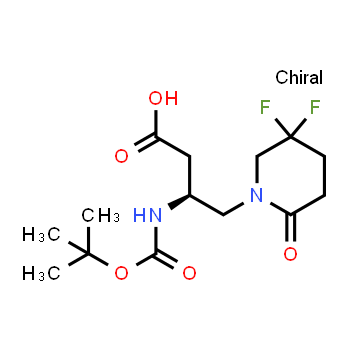 911635-43-3 | (3S)-3-{[(tert-butoxy)carbonyl]amino}-4-(5,5-difluoro-2-oxopiperidin-1-yl)butanoic acid