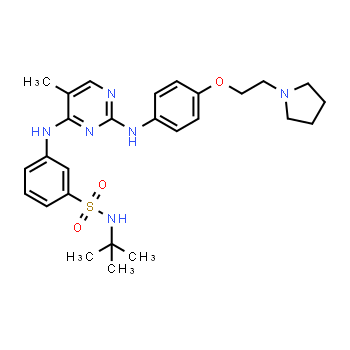 936091-26-8 | N-(tert-butyl)-3-((5-methyl-2-((4-(2-(pyrrolidin-1-yl)ethoxy)phenyl)amino)pyrimidin-4-yl)amino)benzenesulfonamide