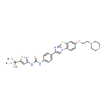 950769-58-1 | N-(5-tert-Butylisoxazol-3-yl)-N'-{4-[7-(2-morpholin-4-ylethoxy)imidazo[2,1-b][1,3]benzothiazol-2-yl]phenyl}urea