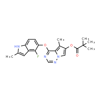 952490-01-6 | 4-[(4-fluoro-2-methyl-1h-indol-5-yl)oxy]-5-methylpyrrolo[2,1-f][1,2,4]triazin-6-yl 2,2-dimethylpropanoate